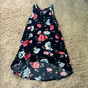 Black Floral Old Navy Dress. Youth Extra Large.